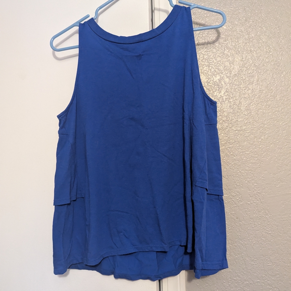 Blue Sleeveless Women's Loft Top SM
